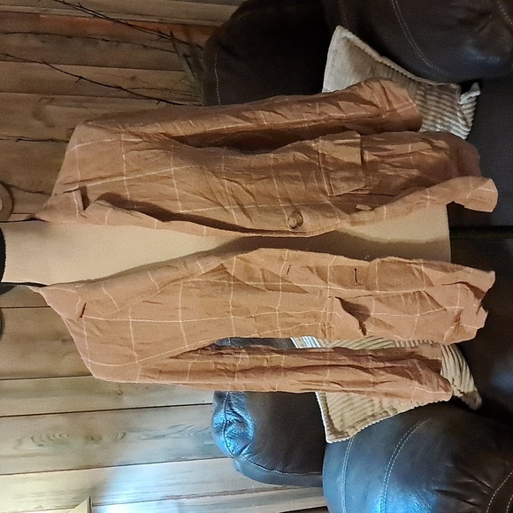 Madewell Pink Breezewoven Larsen Blazer Size XS Linen Casual Preppy Preowned - Picture 2 of 10